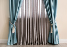 Beautiful Colorful Curtains In Room