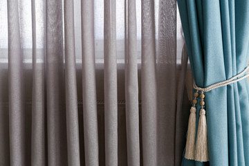 Beautiful colorful curtains in room