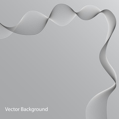 Wall Mural - abstract gray wave. vector abstract background of wave. black and white halftone vector illustration