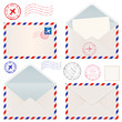 International mail envelope. Open and closed