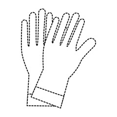 Sticker - rubber gloves cleaning icon