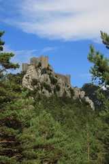 Wall Mural - french castle of Puilarens in Aude, Occitanie in south of France