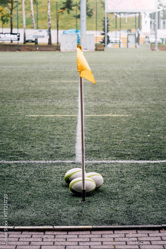 Plakat Rugby piłki na polu