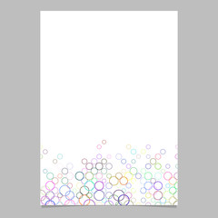 Poster - Circle pattern brochure background template - vector graphic from rings in colorful tones for flyers, page designs