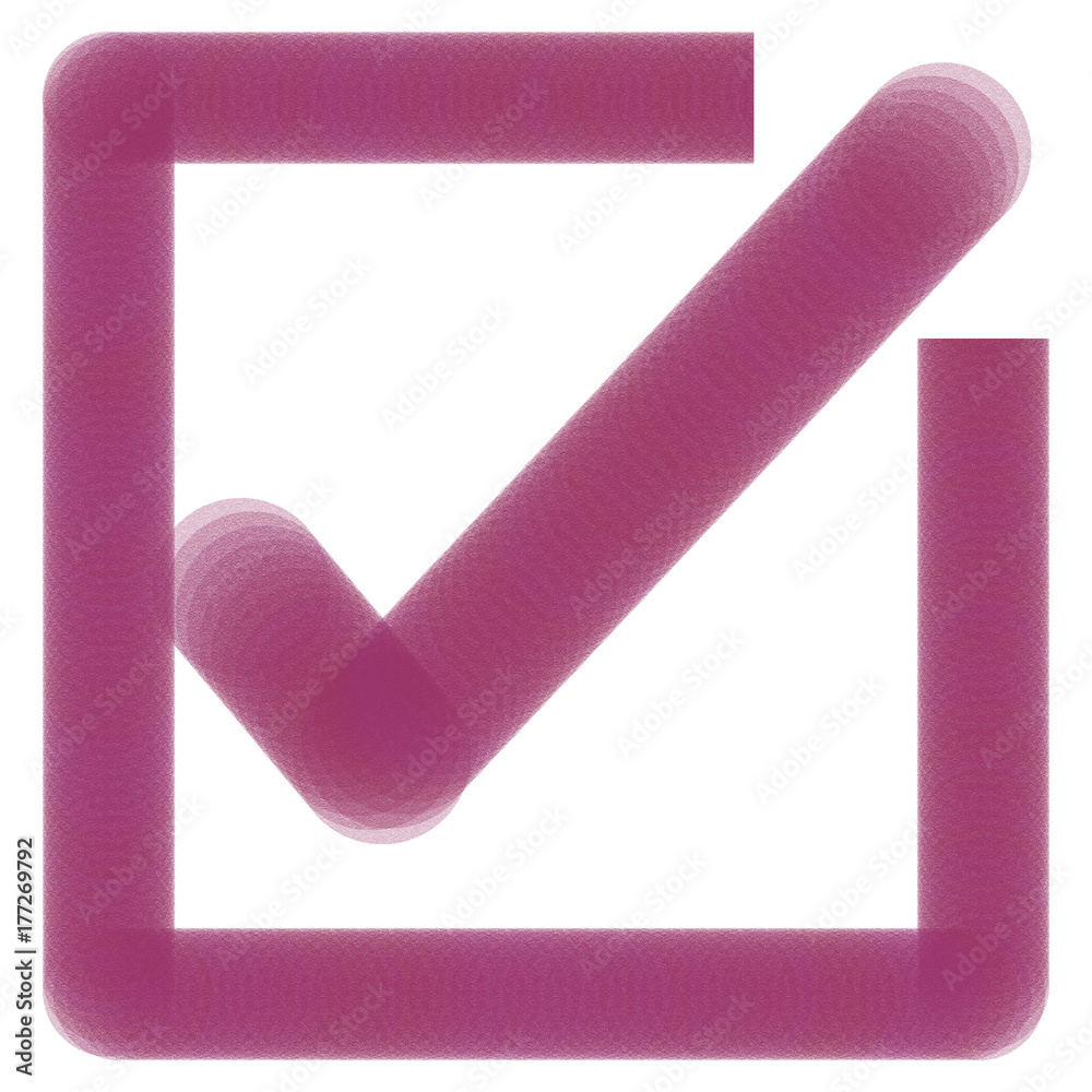 Purple Tick Box Stock Illustration | Adobe Stock
