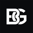 BG logo initial letter design template vector
