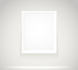 Aufkleber - Bright frame on the wall. Photoreal picture frame vector illustration