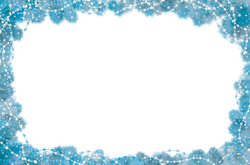 Wall Mural - vector fir tree border and decorations isolated.