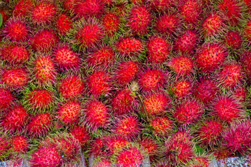 Rambutans fruit background, Rambutan sweet delicious fruit from Thailand