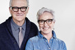 © trinettereed/Stocksy - Portrait of stylish mature couple with grey hair