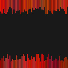 Poster - Modern background from vertical stripes in red tones - vector design on black background