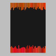 Poster - Colored flyer, brochure template - blank vector stationery design with vertical stripes in red tones on black background