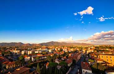 Wall Mural - dizzy view of Pisa