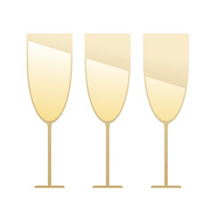 Sticker - Champagne glass illustration