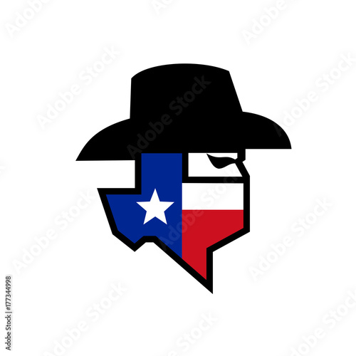 Plakat Bandyta Flaga Teksasu ikona