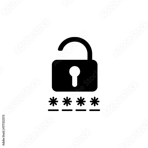 Fotomural Secure password icon web and mobile icon