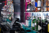 Fototapeta Paryż - Drinks on the showcase of the bar