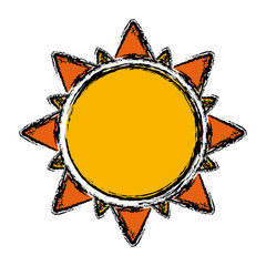 Sticker - Sun isolated symbol icon vector illustration graphic design