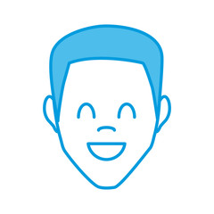 Man smiling face icon vector illustration graphic design