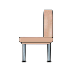 Poster - chair icon over white background vector illustration