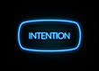 Intention  - colorful Neon Sign on brickwall