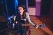 © Jacob Lund - Woman performing in a recording studio