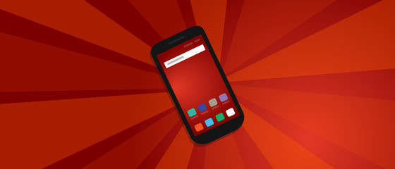 Poster - revolution red propaganda strong strike protest smart-phone technology communication