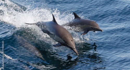 Plakaty delfiny  bawiace-sie-delfiny