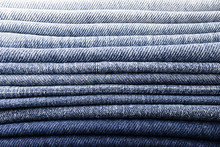 Background Pile Of Denim Fabric Texture
