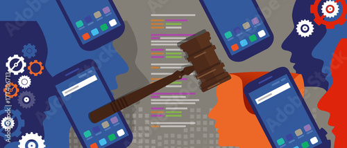 Cuadros en Lienzo information technology internet digital justice law verdict case legal gavel woo