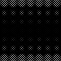Poster - Geometric halftone dot pattern background - vector graphic with circles in varying sizes on black background