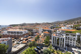 Fototapeta  - Aerial view of Funchal on a bright sunny summer day in Madeira, Portugal.