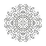 Fototapeta  - Flower Mandala. Vintage decorative elements. Oriental pattern, vector illustration. Islam, Arabic, Indian, moroccan,spain, turkish, pakistan, chinese, mystic, ottoman motifs. Coloring book page
