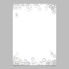 Poster - Color random circle pattern flyer template - trendy vector brochure background graphic with colored circles