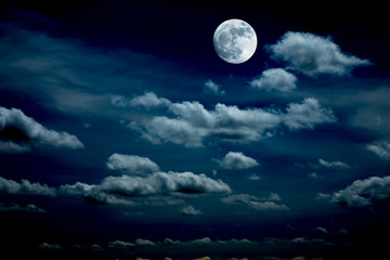 Wall Mural - big moon background night sky no photo by nasa