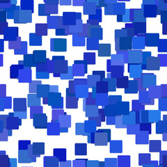 Poster - Seamless abstract chaotic square pattern background - vector design from blue squares with shadow effect