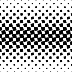 Poster - Monochromatic abstract square pattern background - black and white geometric halftone vector graphic from angular squares