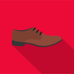 Sticker - Men shoe icon vector flat