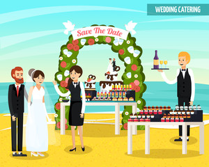 Poster - Wedding Catering Orthogonal Flat Composition