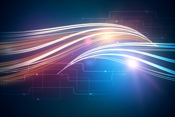 Leinwandbilder - Abstract digital wave background
