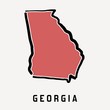 Georgia map outline