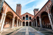 The Basilica of Sant'Ambrogio in Milan, Italy
