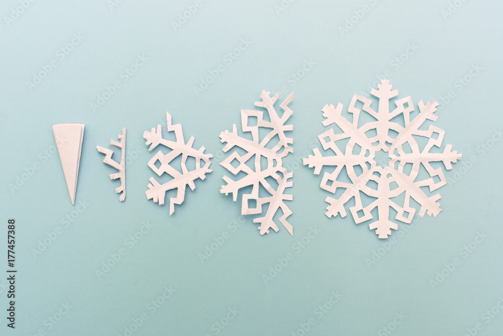Snowflake Patterns Inventor The evolution of a snowflake. Stock Photo | Adobe Stock