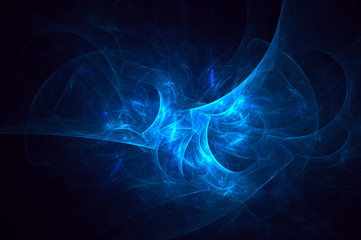 Poster - 3D rendering abstract fractal light background