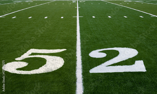 Fotografía Football Field 52 Yard Line