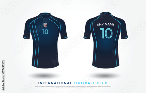 navy blue and baby blue jersey