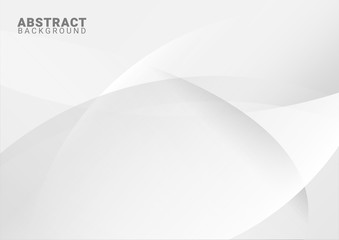 Poster - abstract white background with smooth lines
