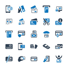 Poster - Credit Card Icons - Blue Version