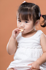 Poster - Little girl eating her cracker