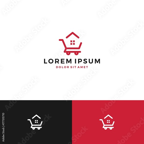 Home House Shop Store Trolley Sell Buy Logo Vector Icon Template Stock Vector Adobe Stock Home House Shop Store Trolley Sell Buy Logo Vector Icon Template Stock Vector Adobe Stock